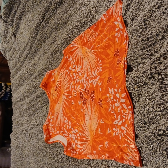 Basic Editions Women's Cotton XXL Pink Hawaiian Print Tank Top - Picture 10 of 12